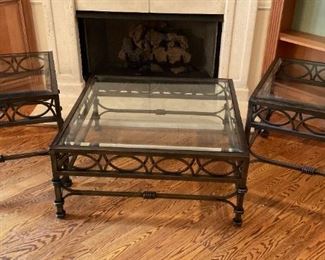 07 Glass Top Coffee Table End Tables