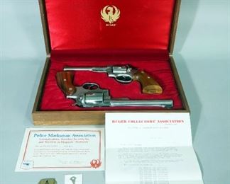 Ruger Redhawk .44 Mag And Ruger Security-Six .357 Mag 6-Shot Revolvers, SN#s 500-01607 And 156-01607, In Presentation Box,