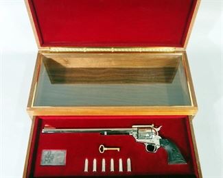 Colt New Frontier Ned Buntline Commemorative .45 Colt 6-Shot Revolver SN# NB1018, With 6 Rounds Of Ammo, In Presentation Case With Key
