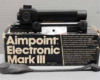 Aimpoint Electronic Mark III Red Dot Sight, On Rail, In Box
