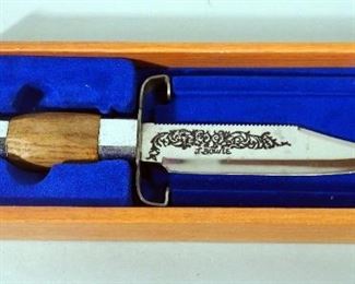 Commemorative Knives, Includes 1851 Repro Saddle Knife, American Int. Mint Jim Bowie, John Wayne (Loose Side), And Horses, All In Display Boxes

