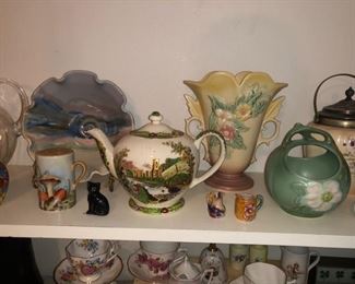 wonderful pieces of Weller and Hull art pottery among other goodies!