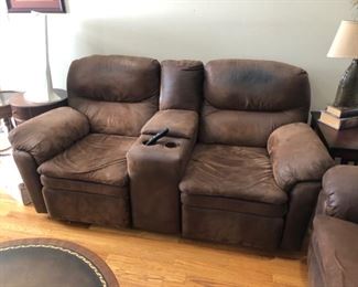 and a matching power dual-recliner w/ console