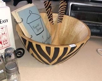 Interesting salad bowl and forks