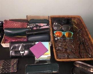 lots of glasses and cases