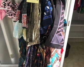 rack full of scarves
