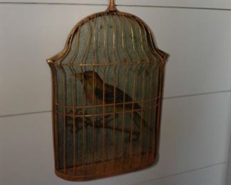 Painted Bird in Cage