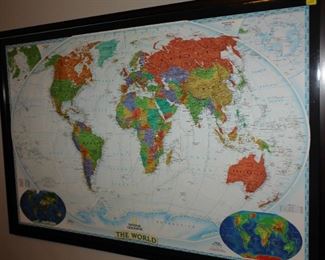 Framed World Map by National Geographic