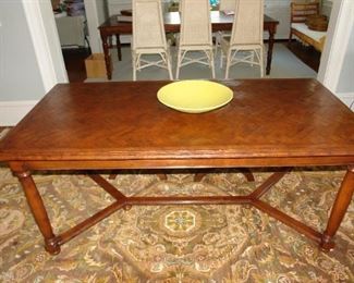 Beautiful Herringbone Oak Table 3' x 6'