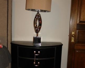 Pair of Faux Alligator Leather Side Tables