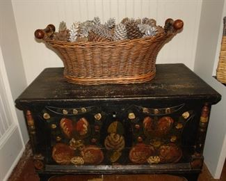 Antique Hand Painted Chest from Bulgaria