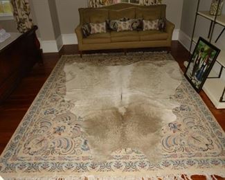 Oriental Carpet & Cow Hide