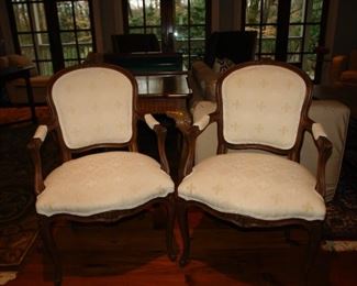 Pair of Louis XV Upholstered Armchairs