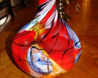 Beautiful Large Hand-Blown Murano Glass Vase 
