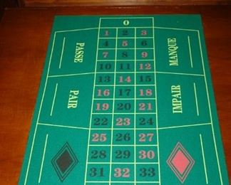 Detail of Table Showing Roulet Wheel