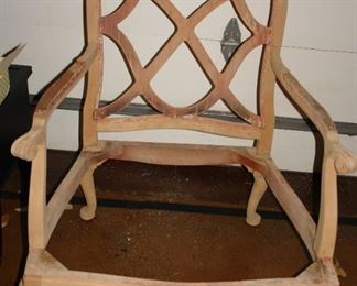 Overstuffed Chair - Wooden Carcass 