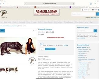 Example of a similar Bronze Cat at World of Bronze. Retailed for over $5,000