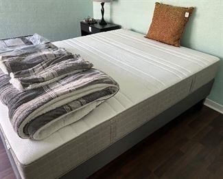 Ikea Queen Mattress with Base (1 year old)