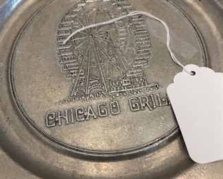 Chicago Grill Pewter Plates