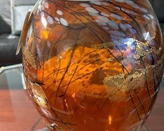 Art Glass signed Vase (extremely heavy)
