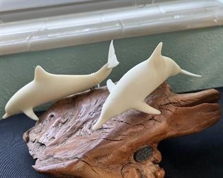 Vintage Perry Dolphin Sculpture