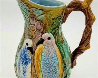 Large collection of majolica from London, OH farm estate.