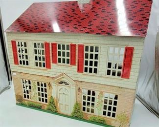 1950’s Renewal Tin Litho Doll House with Furnishings