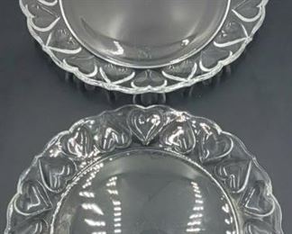 Tiffany & Co. Crystal Heart Platters