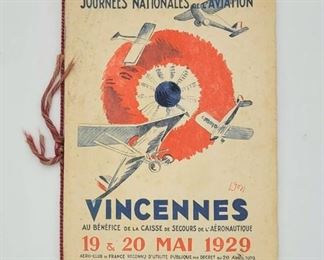 1929 Aero Club De France Program, Vincennes
