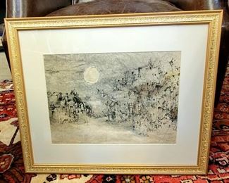 John R. Nartker (1930-1998, American) Original Mixed Media