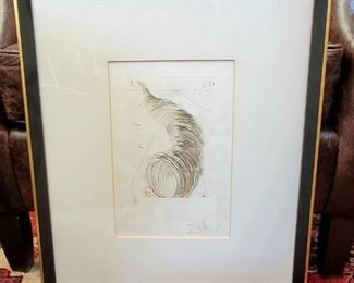 Salvador Dali "Timon of Athens" Drypoint