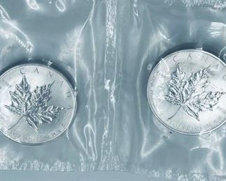 Large selection of gold and palladium coins.