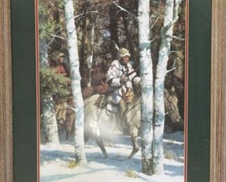 Howard Terpning (b. 1927, Illinois) “Blackfeet Among the Aspen” Ltd. Ed. Print