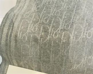 Christian Dior Grey Cashmere Scarf with Tags