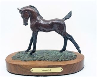 J. Moeller Bronze Colt “Stretch” Sculpture