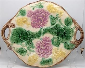 Collection of majolica from London, OH farm estate.