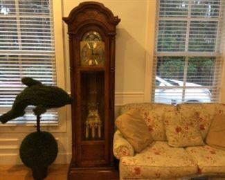 Grandfather Clock & Dolphin Topiary