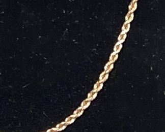 18in 14k Gold Rope Chain