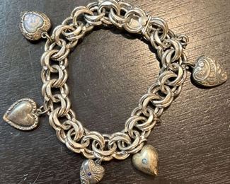 Elco Sterling Charm Bracelet With Charms