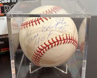 Enos Bradsher Slaughter Signed Baseball