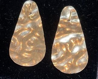 Hammered 14k Gold Earrings