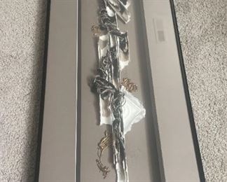 Stunning Assemblage and Painting Framed Matted Signed