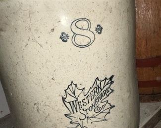 Western Stoneware crock 8 gallon $125