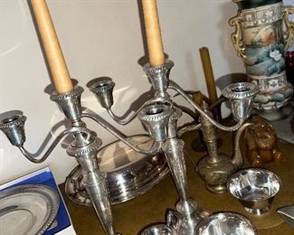 Sterling candlesticks $750pr