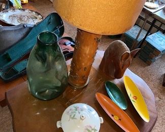 wicked cool Mid Modern Lamp with raised design (stamps?) 250