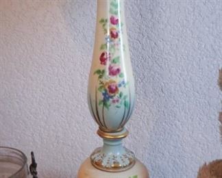 Pair of porcelain lamps