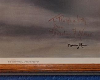 Signed art print titled, The Crucifixion, by Madeline O'Connor