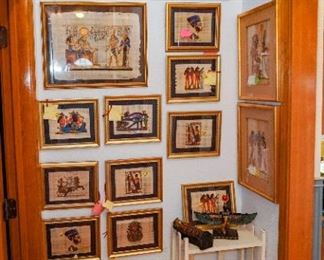 Egyptian collectibles and artwork