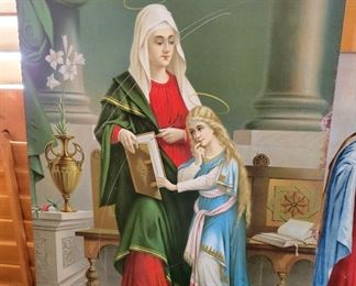 Religious painting on tin