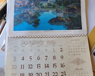 Maxfield Parrish calendar